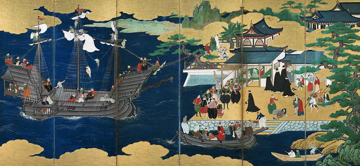maritime screen paintings in japan