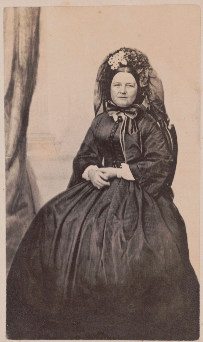 mary in mourning attire