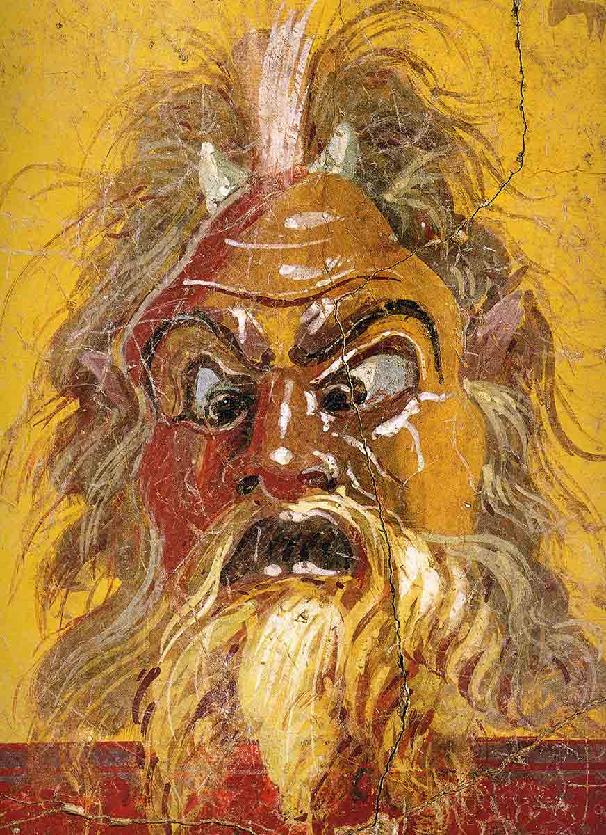 mask pompeii roman theater