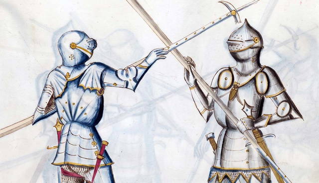 Paulus Kal, Knights wielding poleaxes