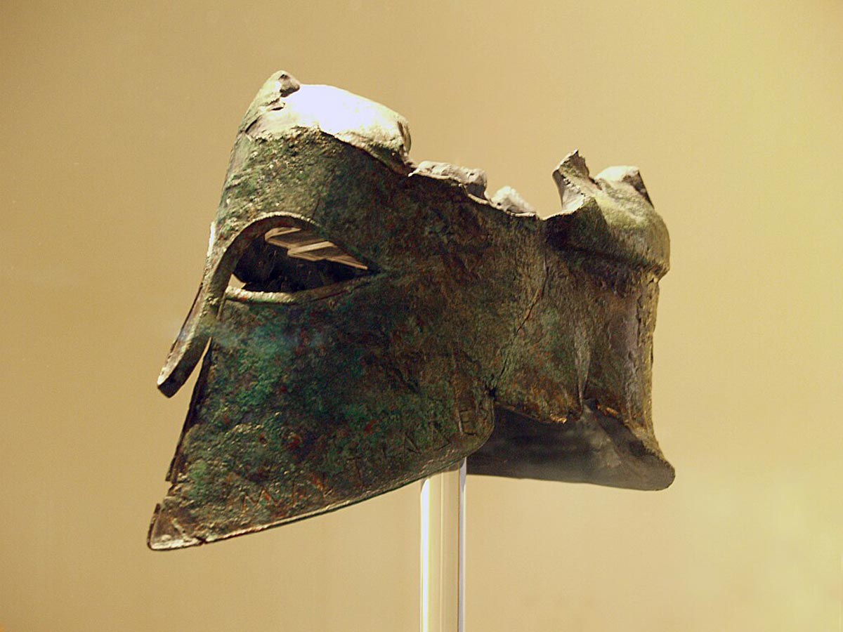 miltiades helmet olympia