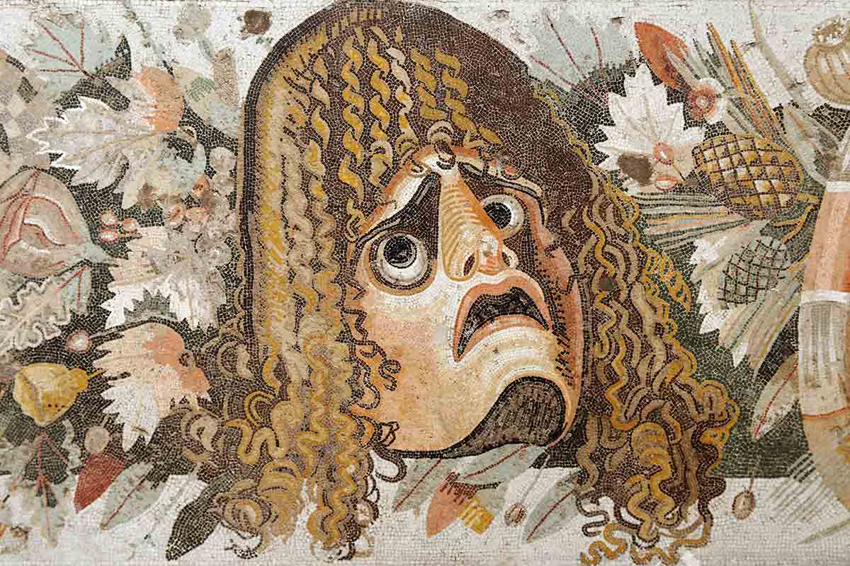 mosaic mask roman theater
