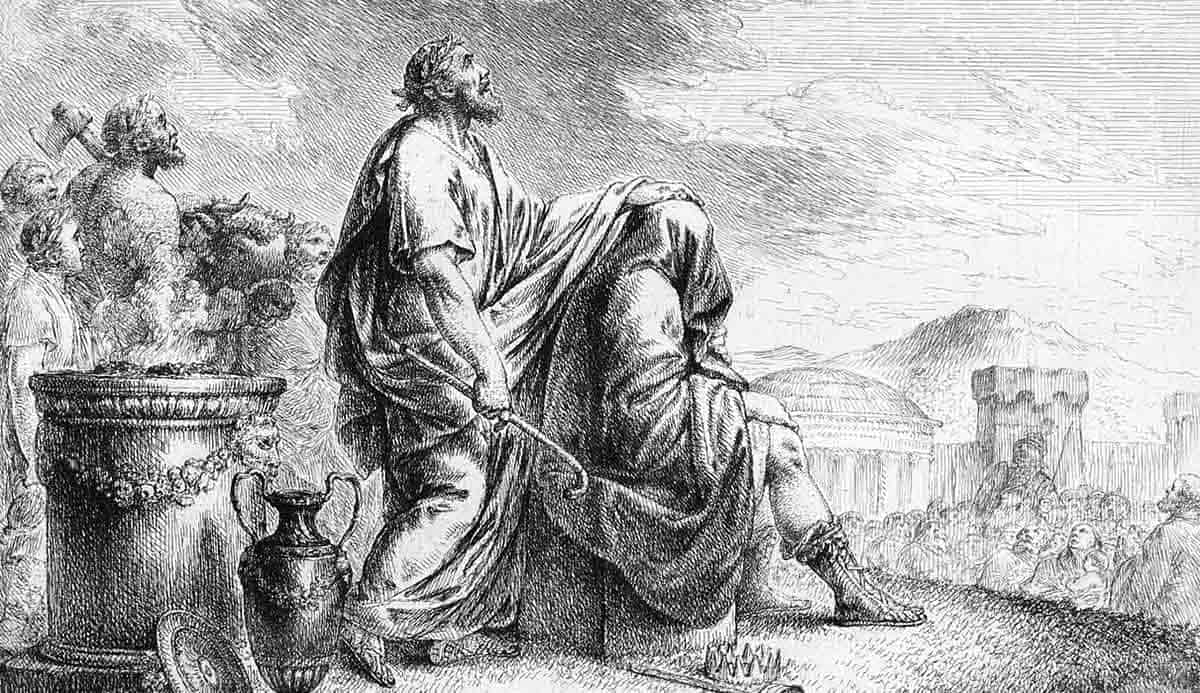 numa pompilius augur engraving