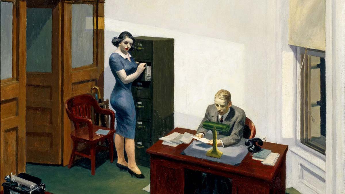 office at night edward hopper