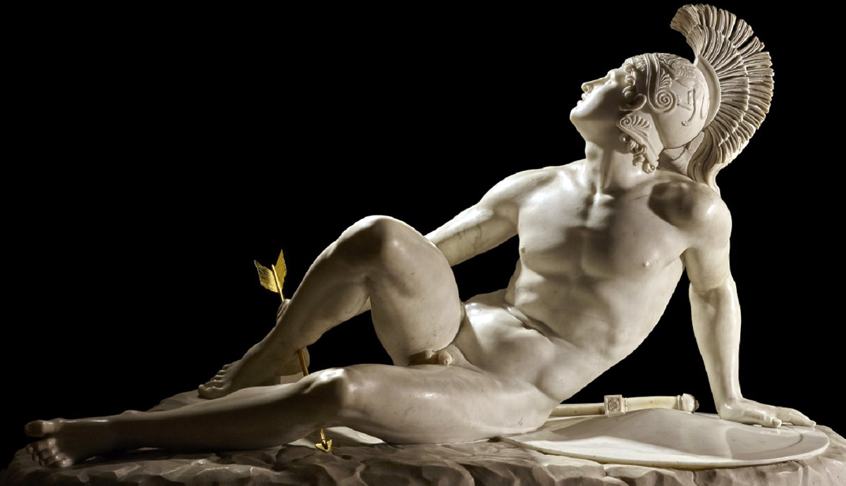 The Wounded Achilles, by Filippo Albacini, Marble, 1825