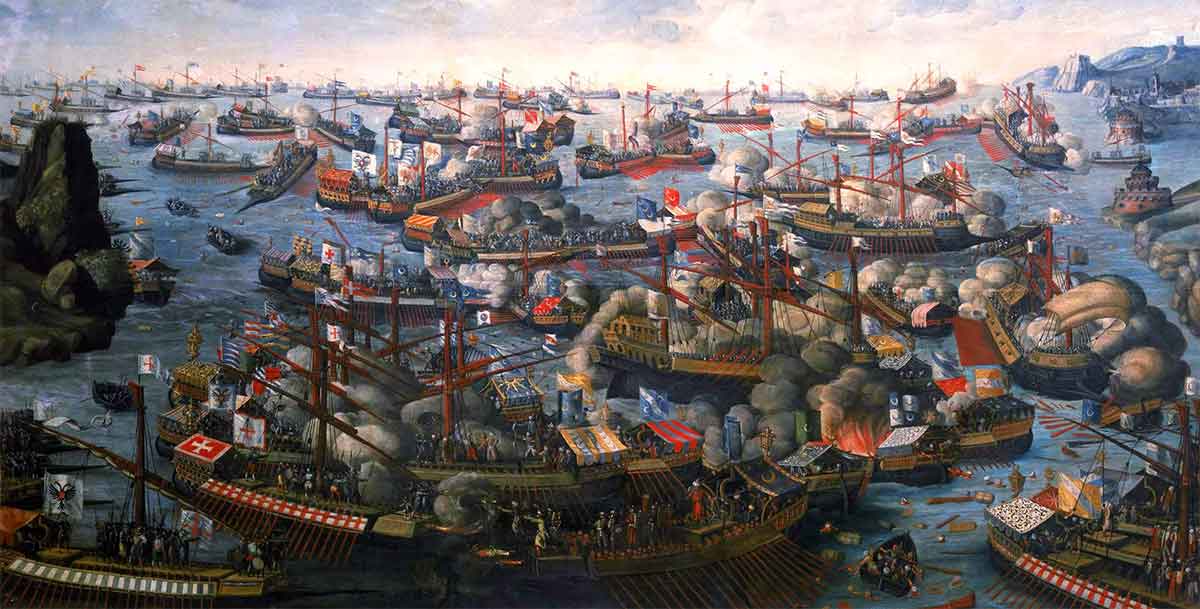 painting naval battle lepanto