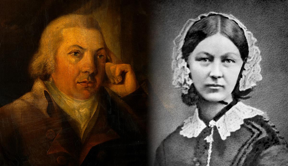 Florence Nightingale with Portrait of Edward Jenner