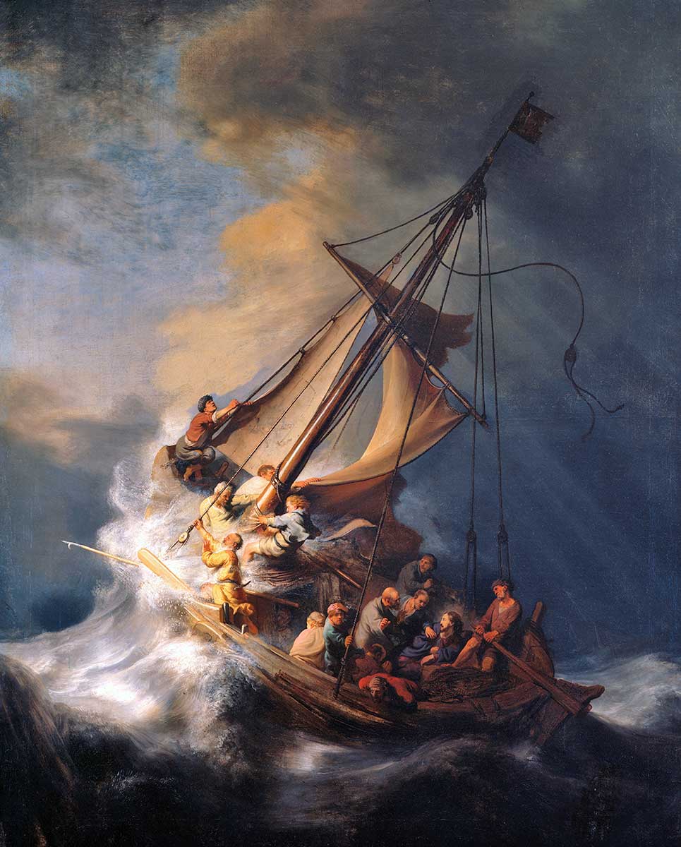rembrandt christ the storm painting