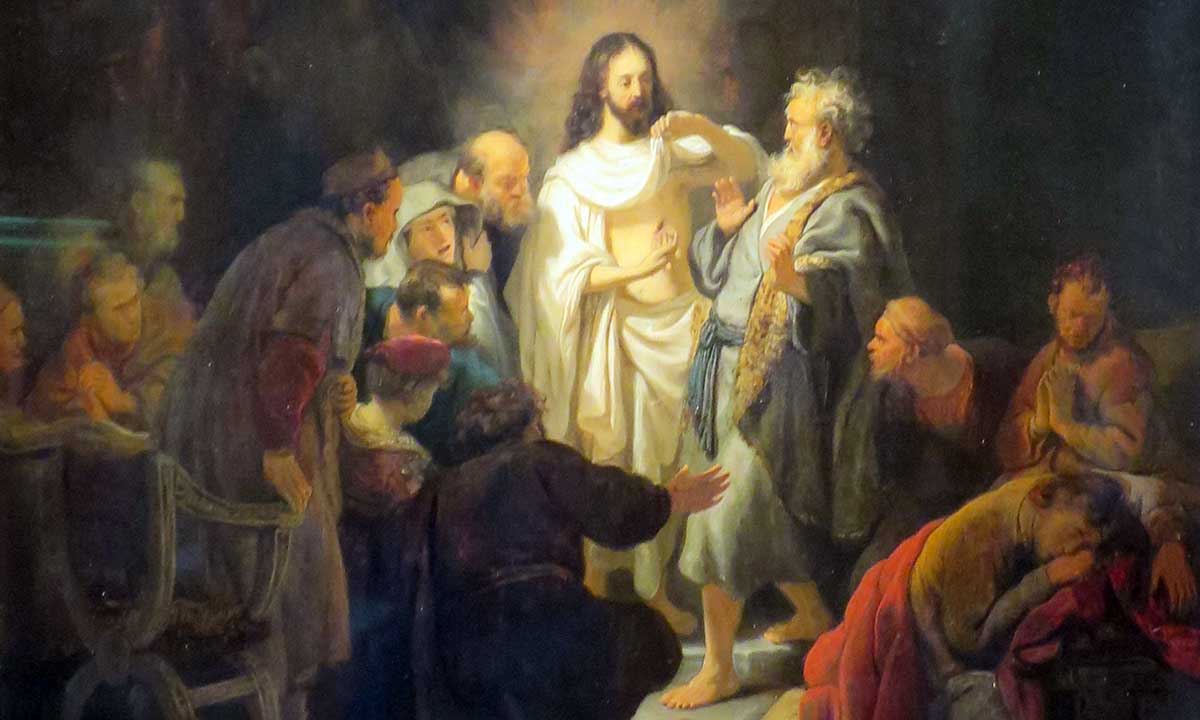 rembrandt the incredulity of st thomas painting