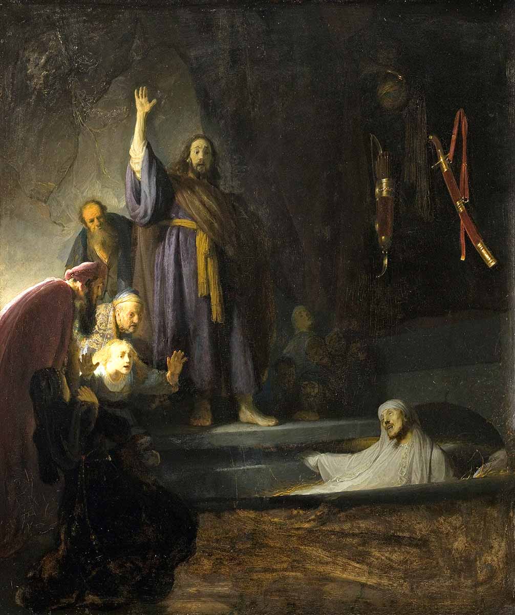 rembrandt the raising of lazarus painting