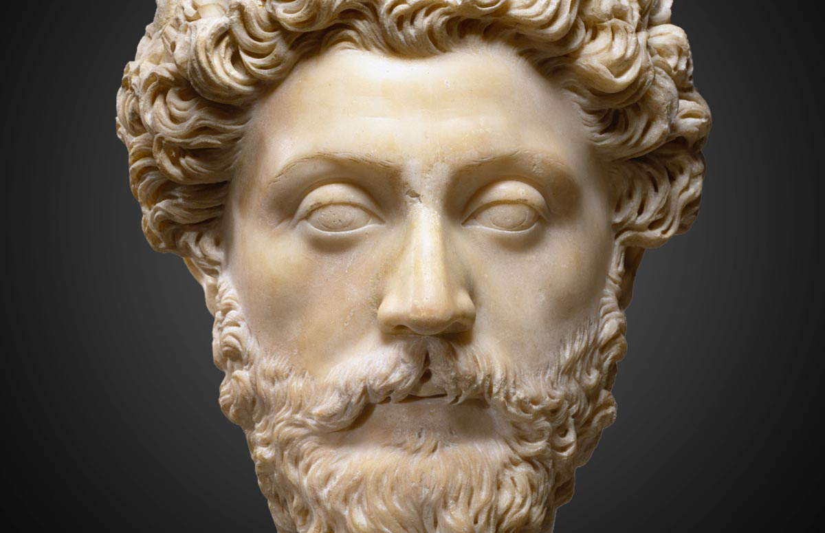 Roman Marble portrait of Emperor Marcus Aurelius