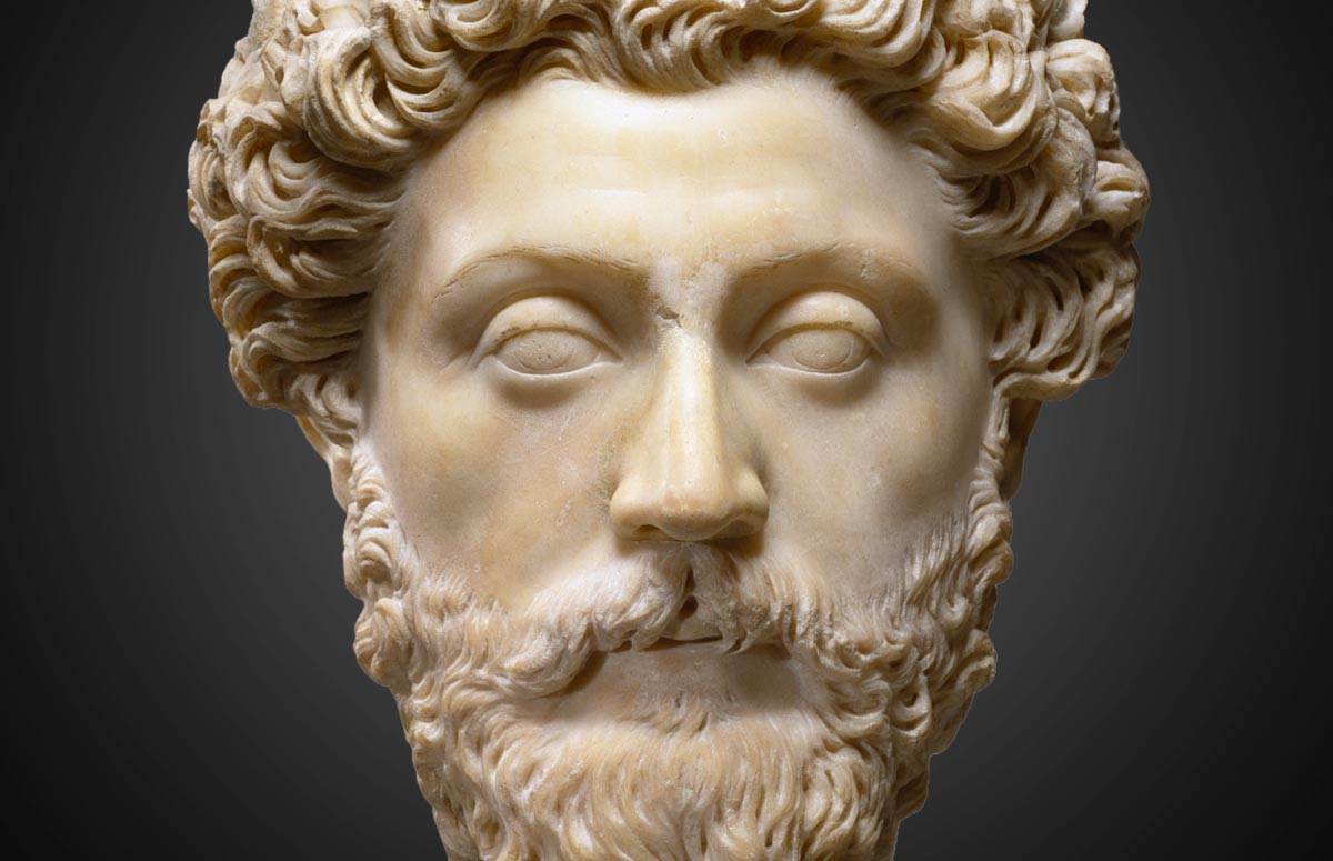 Roman Marble portrait of Emperor Marcus Aurelius