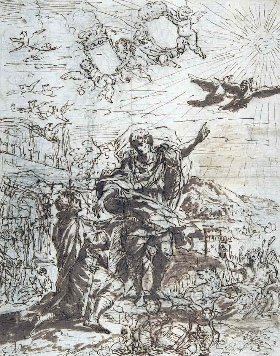 romulus receiving augury drawing