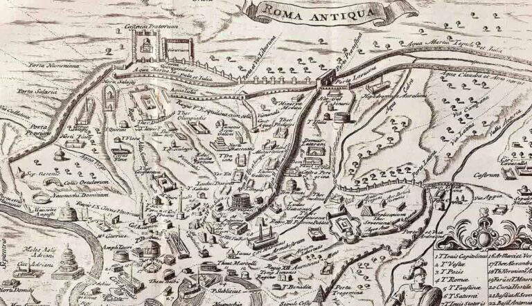 Historical map of ancient Rome