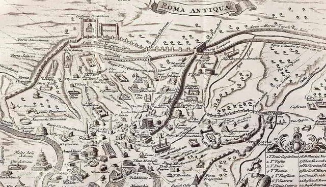Historical map of ancient Rome
