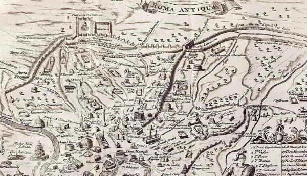 Historical map of ancient Rome