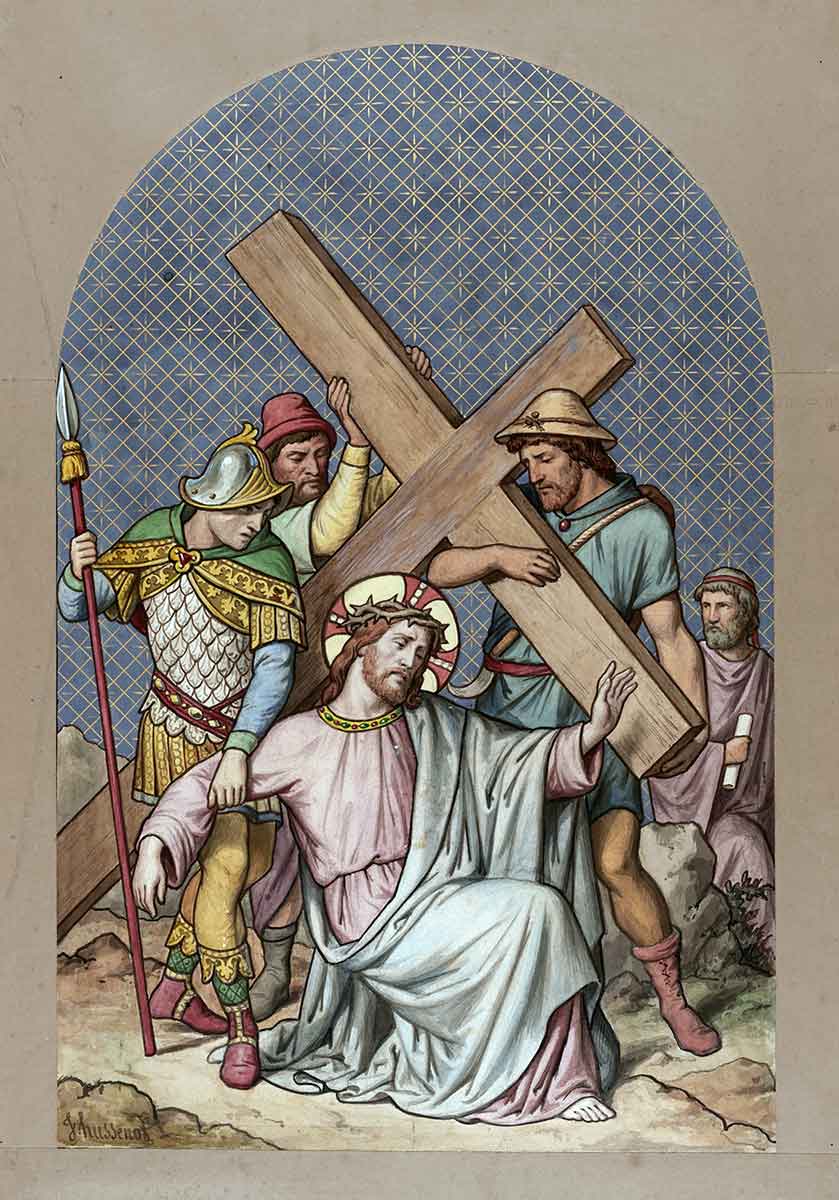 simon of cyrene carries cross
