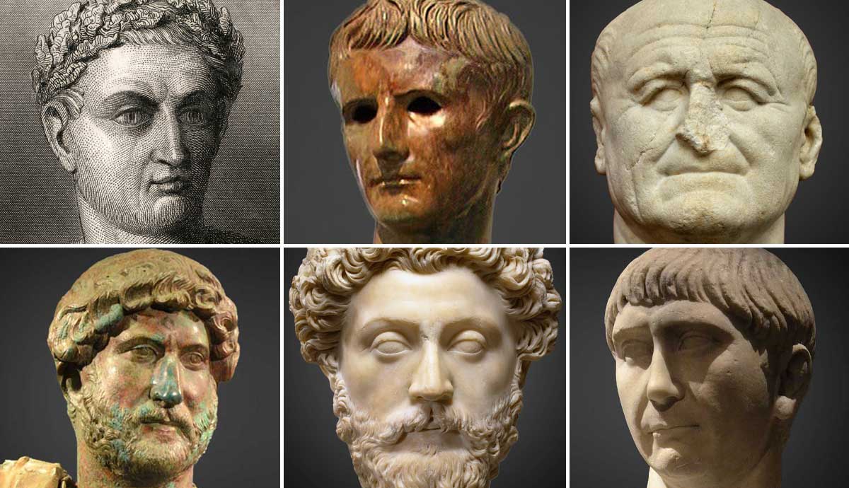Six Portraits of Roman Emperors
