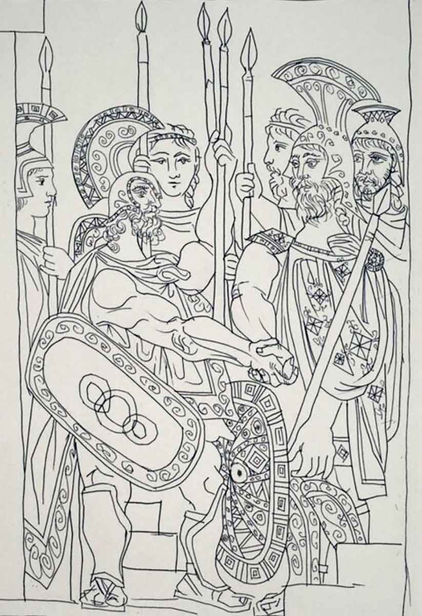 sparta athens peace treaty picasso etching