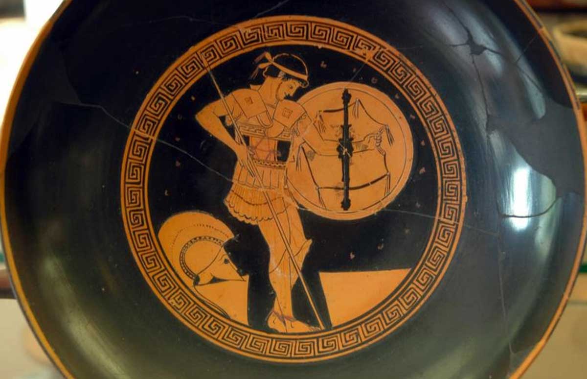 spartan hoplite ceramic disc