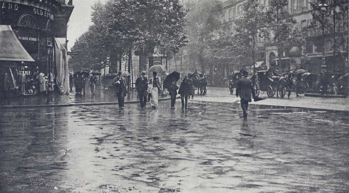 stieglitz street photography paris boulevards rain