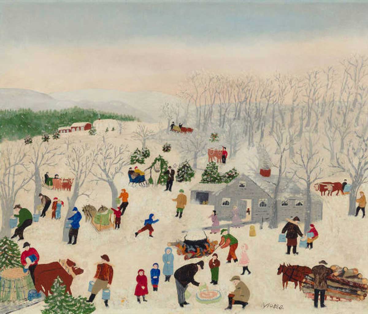 sugaring off maple grandma moses