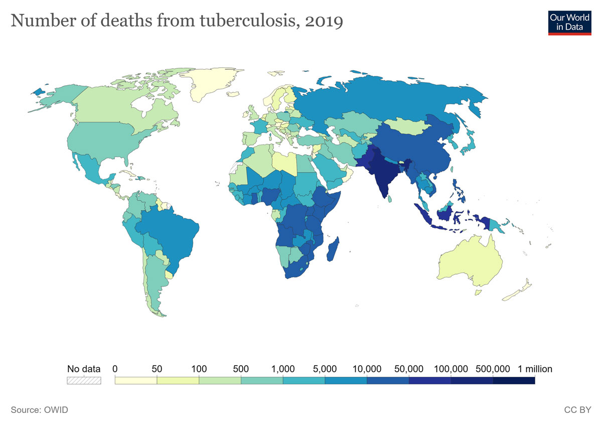 tb deaths map 2019