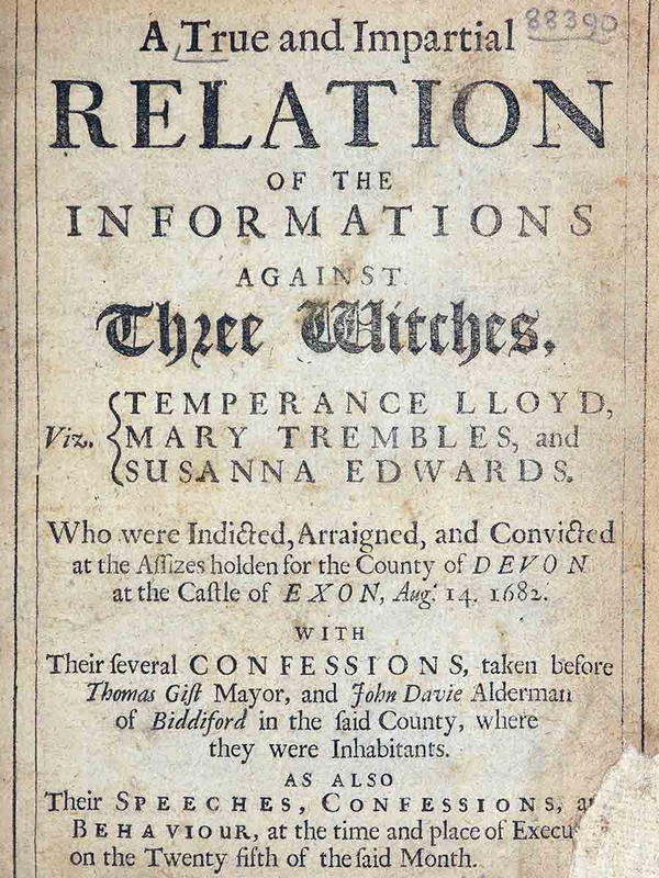temperance lloyd mary trembles susanna edwards witchcraft pamphlet
