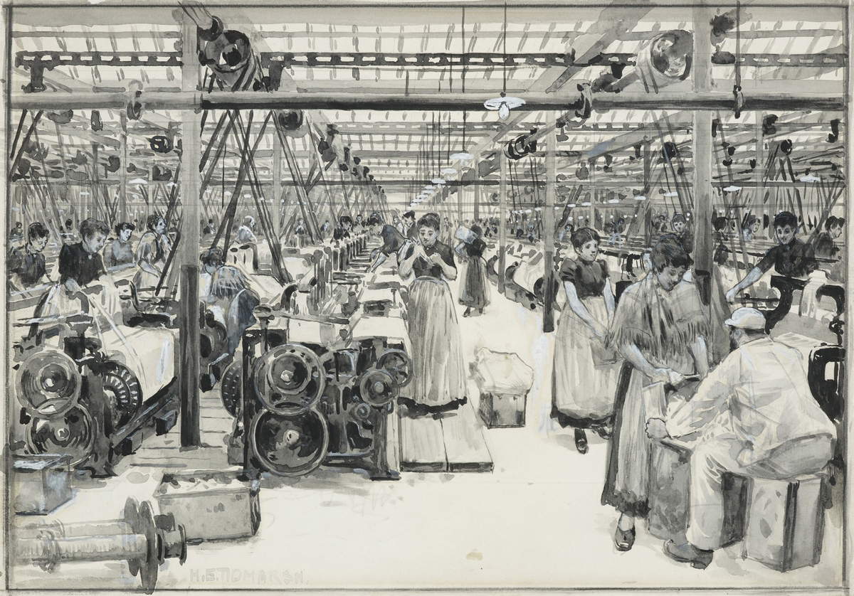 Tidmarsh, Henry Edward, 1854 1939; Weaving Sheds, Howarth's Mills