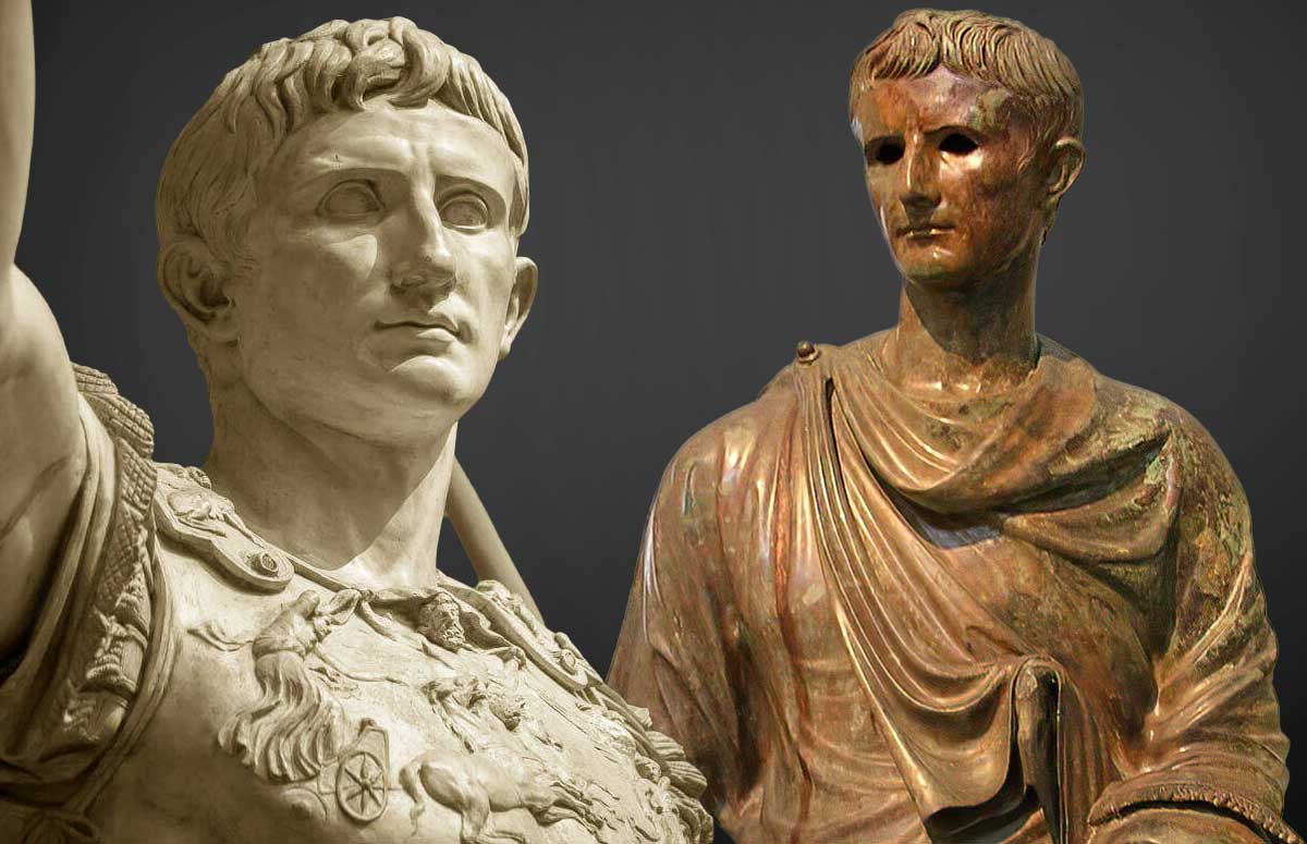 Two Sculptures of Roman Emperor Augustus Caesar