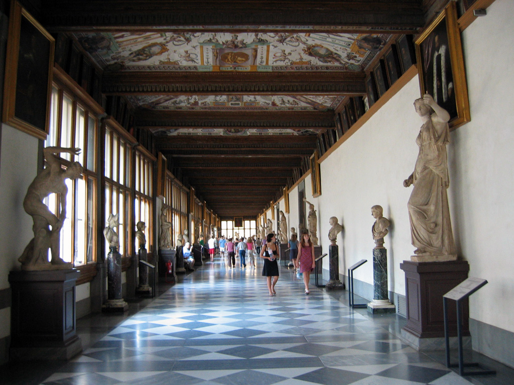 uffizi gallery corridor florence oldest museum