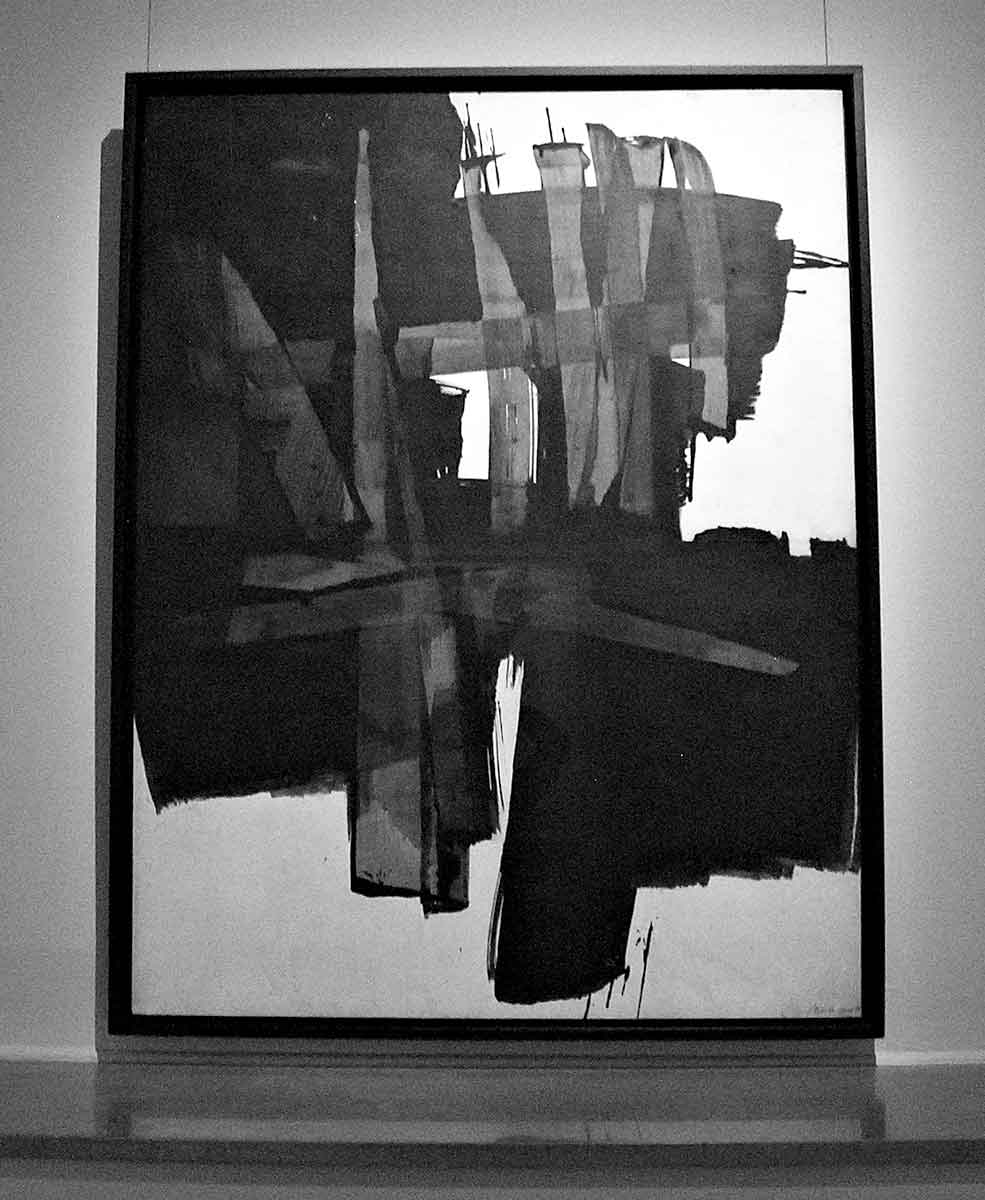 untitled pierre soulages black white painting