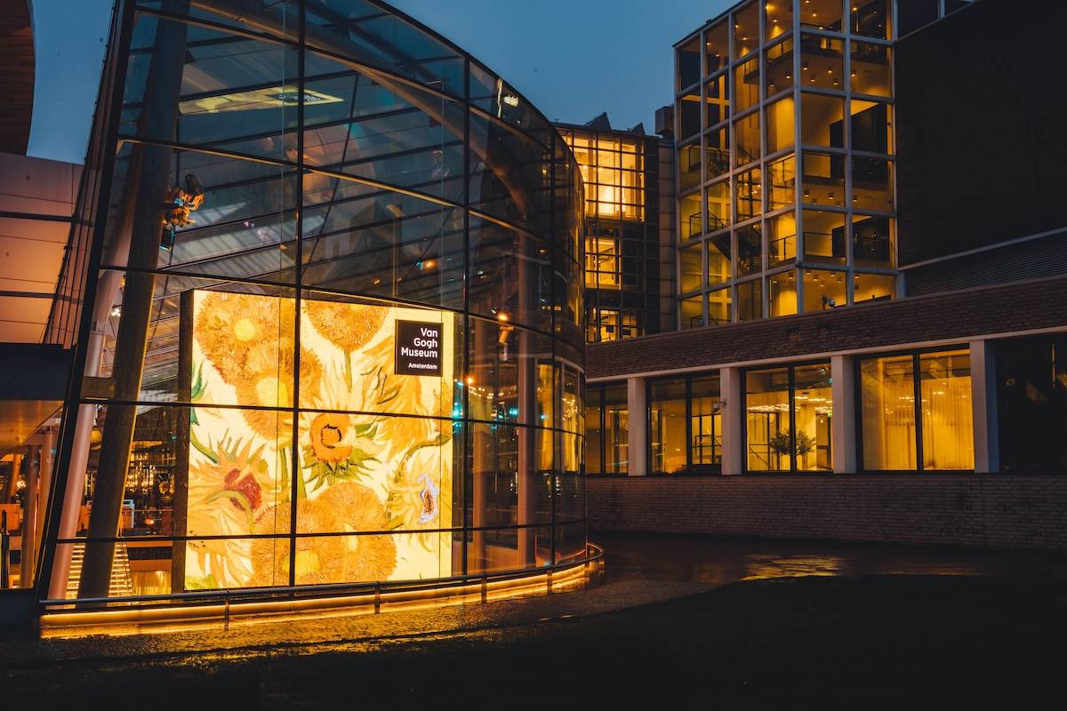 Exterior of the Van Gogh Museum in Amsterdam, Netherlands