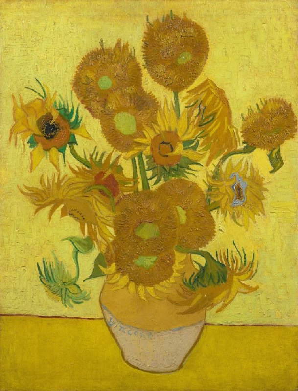 Yellow sunflowers painting by Vincent van Gogh