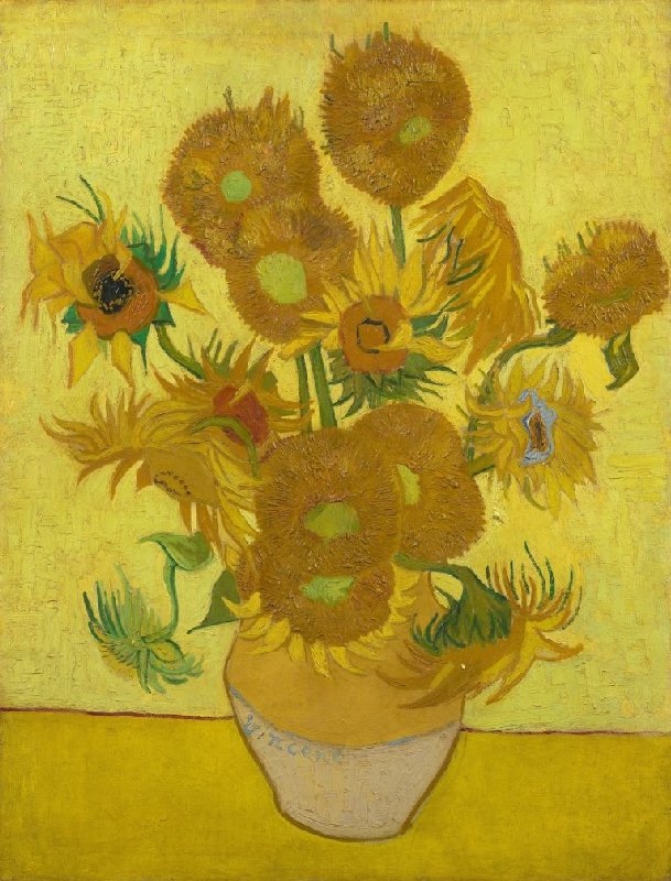 Yellow sunflowers painting by Vincent van Gogh