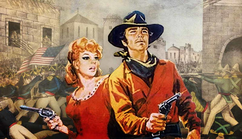 Movie poster for Duello Nel Texas with Battle of Monterrey