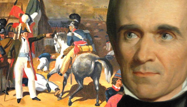Santa Anna at the Battle of Tampico and James K. Polk portrait