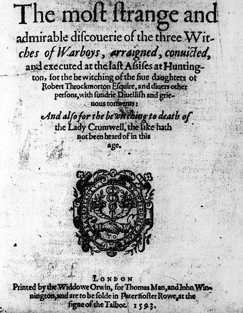 witches of warboy witchcraft pamphlet 1593