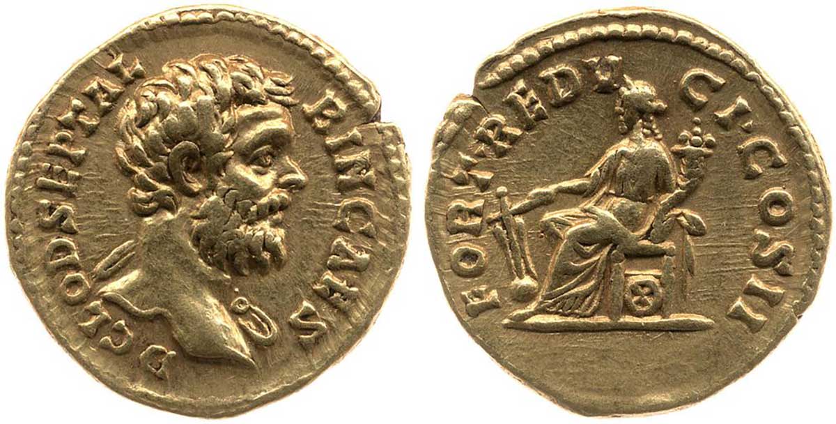 Aureus Clodius Sabinus Fortuna BM