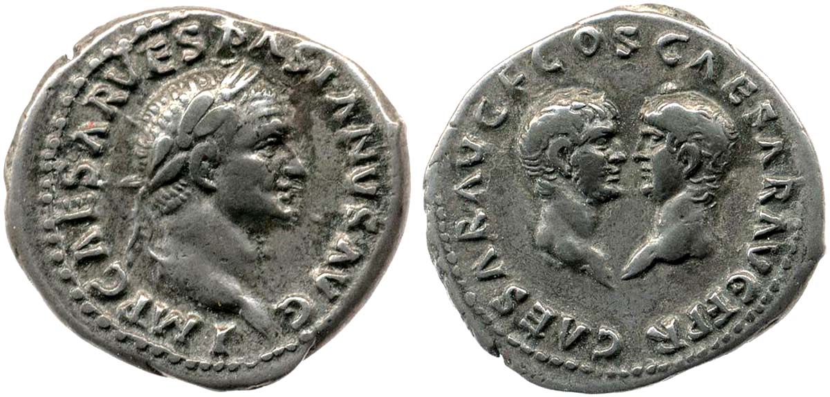 Coin Vespasian Titus Domitian