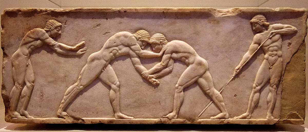 Greek Wrestling Pale Relief