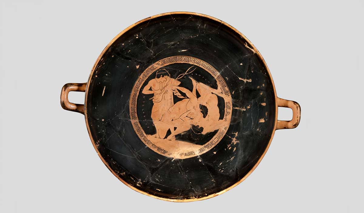Greek wrestling pot