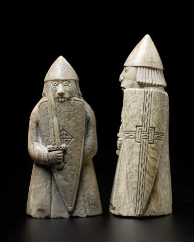 Lewis Chessmen rook berserker