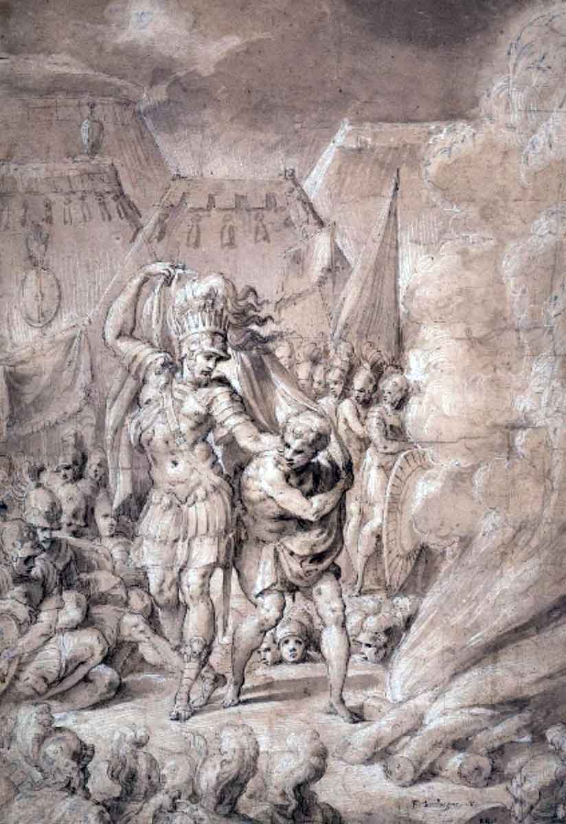 Odysseus & Thersites drawing