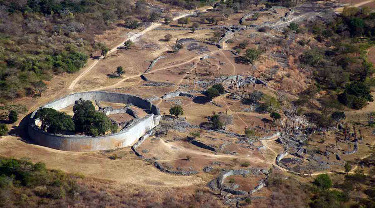 aerial view great zimbabwe