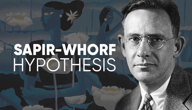 Portrait of Edward Sapir and linguistics title