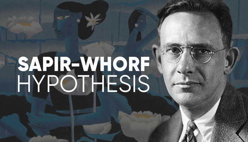 Portrait of Edward Sapir and linguistics title