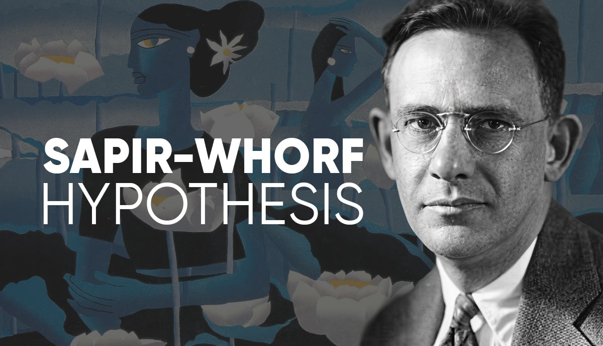 Portrait of Edward Sapir and linguistics title