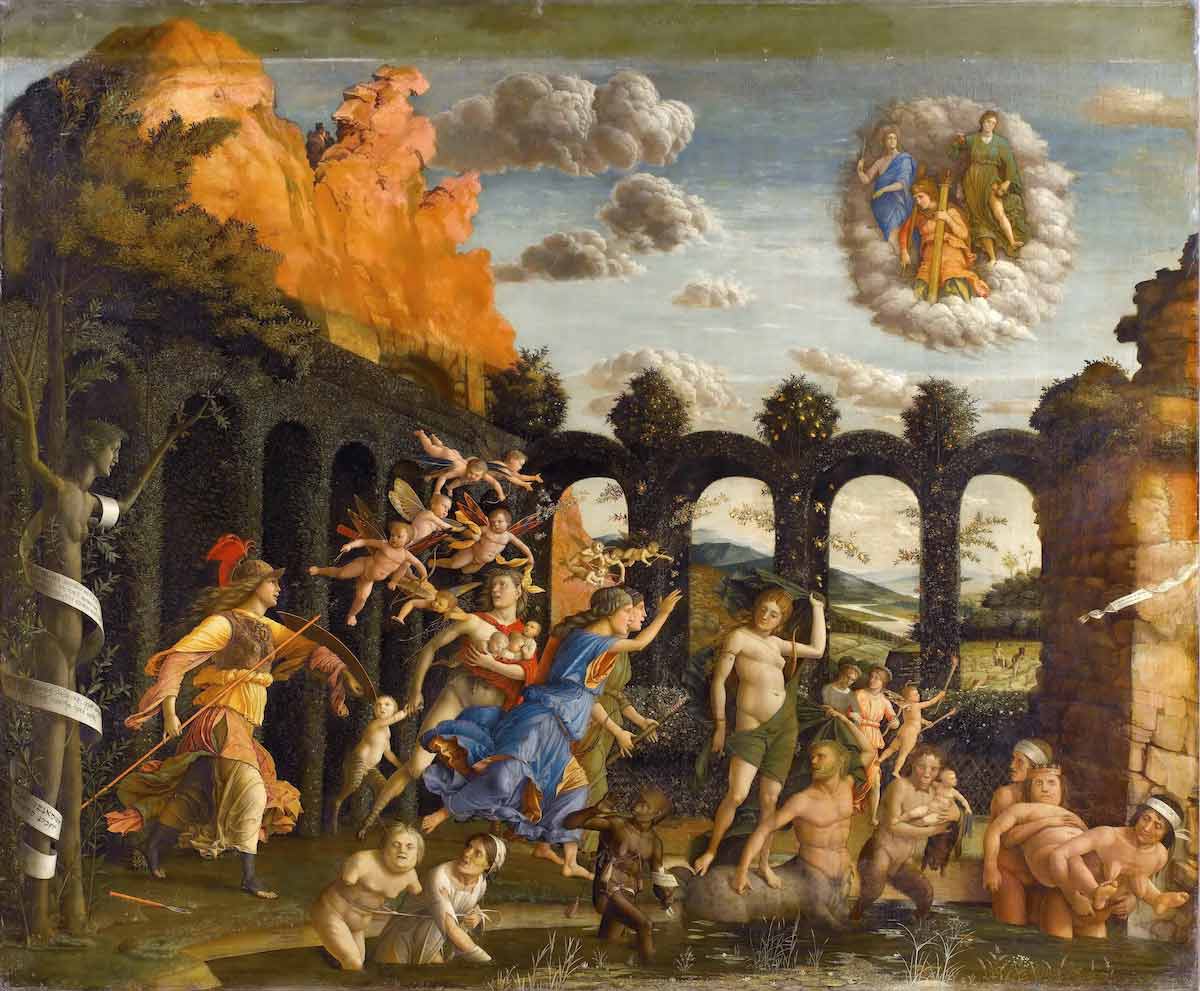 andrea mantegna triump of virtues painting