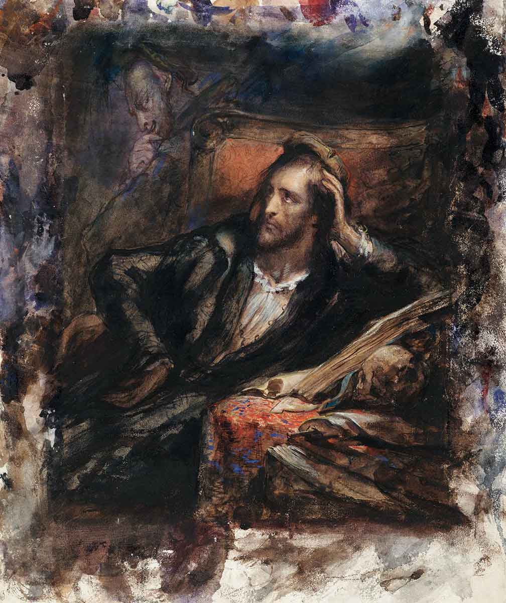 ary schaffer faust study painting